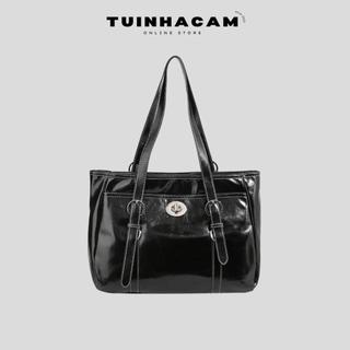 Túi tote da có khóa kéo Tuinhacam túi xách đeo vai nữ cỡ lớn đi làm đi học thời trang nữ cao cấp - TNC036