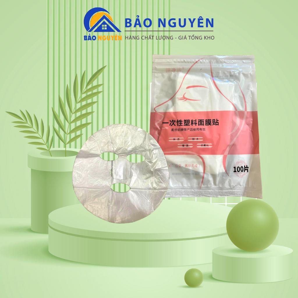 (sale 50%) Mặt nạ ni lông ủ tê màng ủ tê dưỡng ẩm (gói 100 chiếc) chất liệu pe an toàn hiệu quả cho spa và tmv 2023