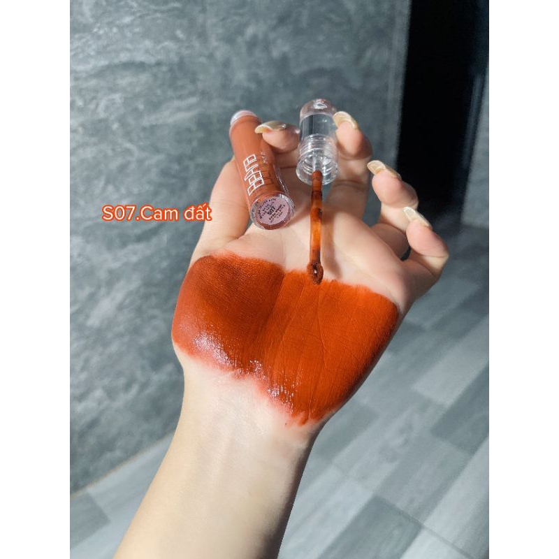 Son màu cam cháy, cam đất, cam nâu Beana Shapphiare vellvet lips không hóa chất, lành tính, mềm mịn lâu trôi