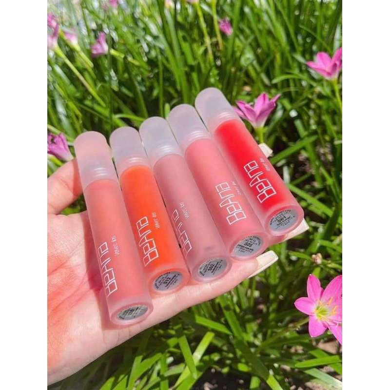 Son màu cam cháy, cam đất, cam nâu Beana Shapphiare vellvet lips không hóa chất, lành tính, mềm mịn lâu trôi