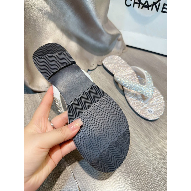 👠Dép kẹp nhũ plas quá đẹp. siu êm fom chuẩn