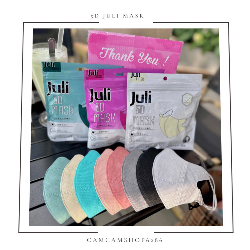 Thùng 100 chiếc khẩu trăng 5d mask 3 lớp nhiều màu