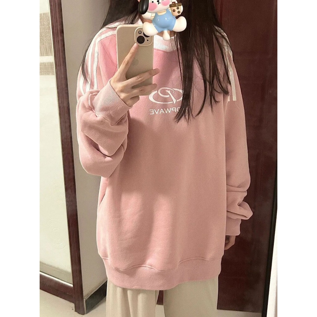 Áo Sweater phối 3 sọc tay áo unisex. Áo Sweater fom unisex chất nỉ bông mềm mịn dày dặn T16