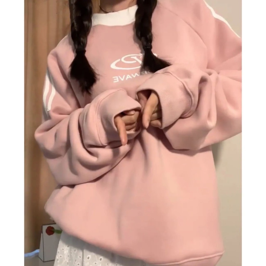 Áo Sweater phối 3 sọc tay áo unisex. Áo Sweater fom unisex chất nỉ bông mềm mịn dày dặn T16