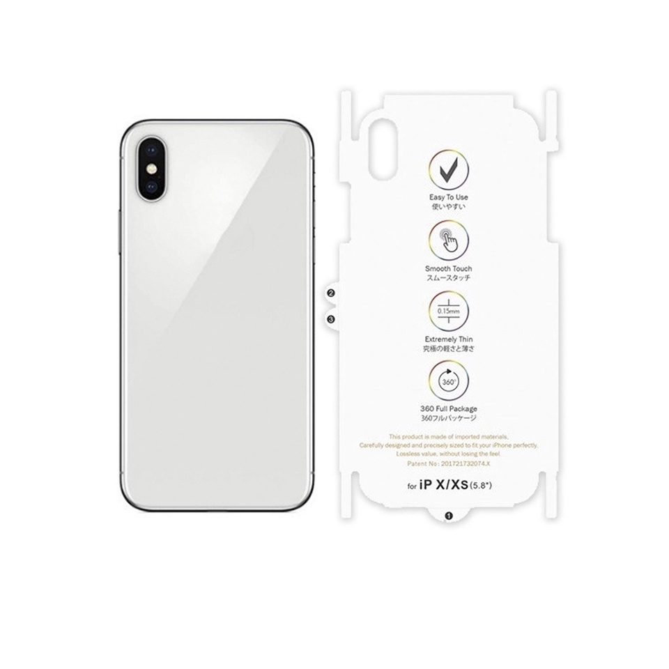 Dán Mặt Sau PPF chống vân tay dành cho ip,bảo vệ toàn bộ mặt lưng và viền