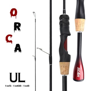 Cần câu lure UL Orca ngọn đặc siêu dẻo Phukiencaulure25 cần câu suối UL chất lượng, thiết kế thể thao, độ dài 1m5-1m8