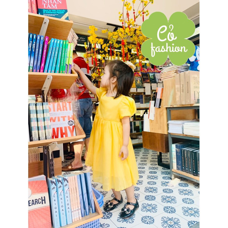 Váy tơ bé gái siêu xinh siêu bồng bềnh melisa Cỏ fashion