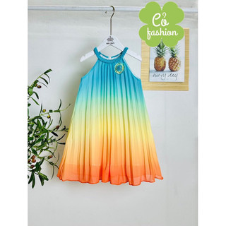 Đầm yếm cho bé gái chuyển màu cầu vồng miki kids Cỏ fashion siêu mềm mát