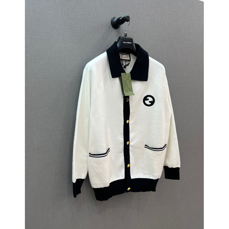 Jacket swester Gccy newss2023  mẫu khoác len cổ navy Dày dặn