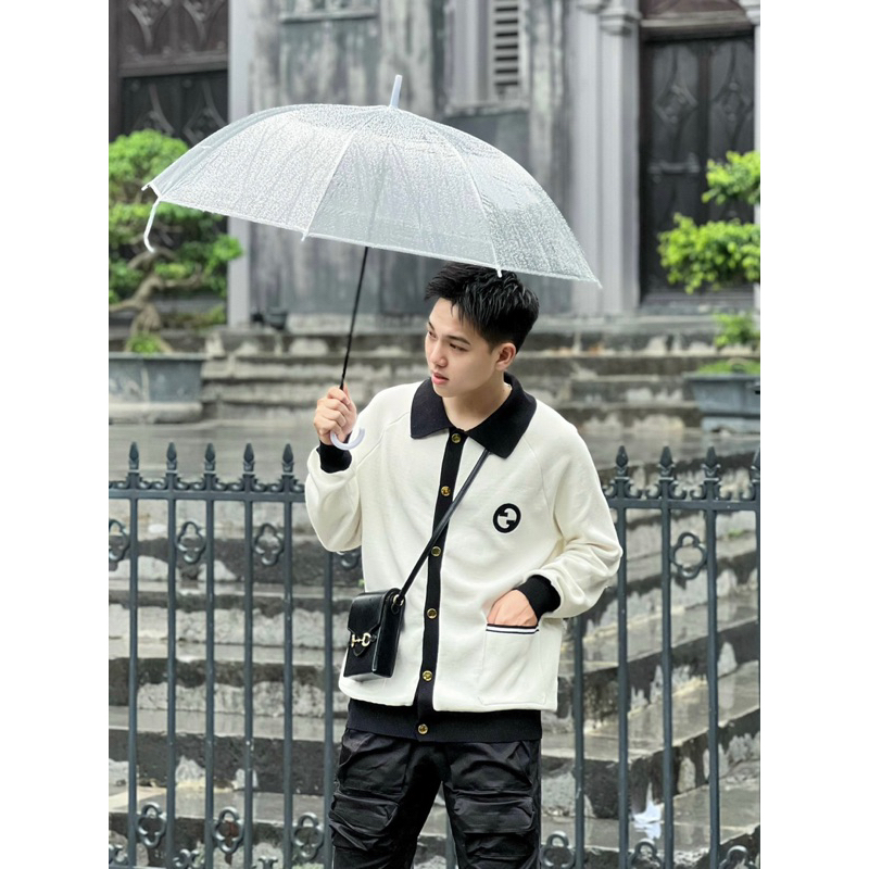 Jacket swester Gccy newss2023  mẫu khoác len cổ navy Dày dặn