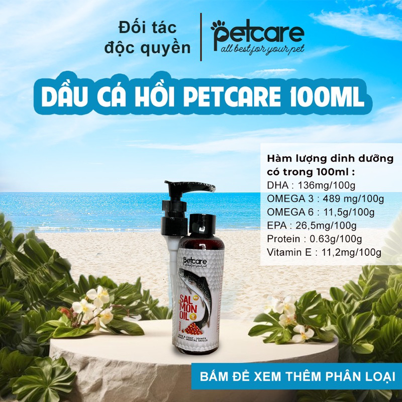 Tinh Dầu Cá Hồi PetCare  100ml