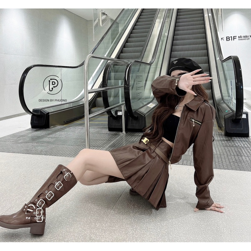 Set Da 2 Món Kèm Thắt Lưng Cá Tính Cao Cấp