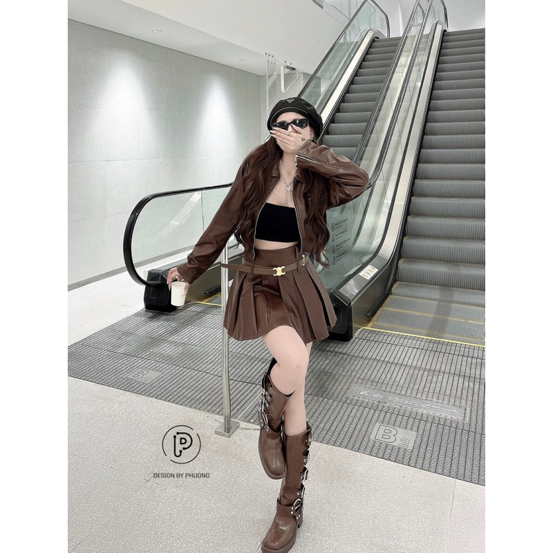 Set Da 2 Món Kèm Thắt Lưng Cá Tính Cao Cấp