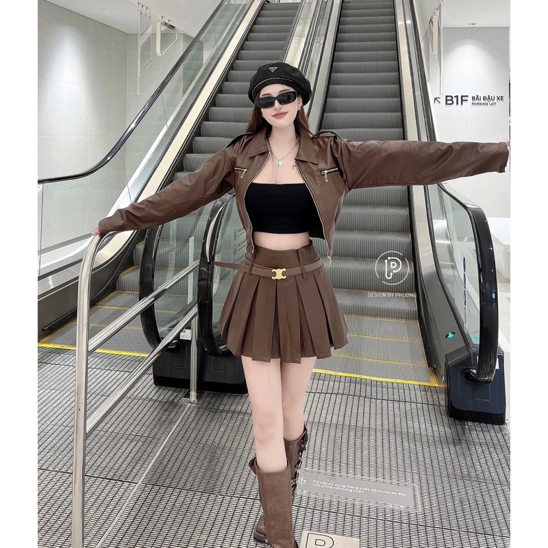 Set Da 2 Món Kèm Thắt Lưng Cá Tính Cao Cấp