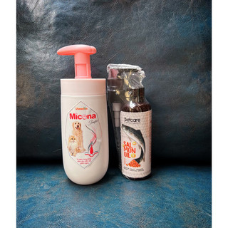 C2_ combo 1 chai sữa tắm micona 200ml + 1 chai dầu cá hồi 100ml
