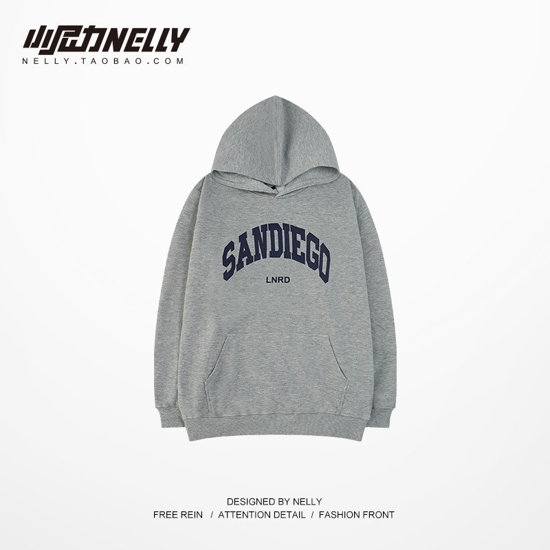 ÁO HOODIE CHUI IN CHỮ SANDIAGO CHẤT LIỆU NỈ BÔNG SIÊU DÀY MŨ RỘNG NAM NỮ