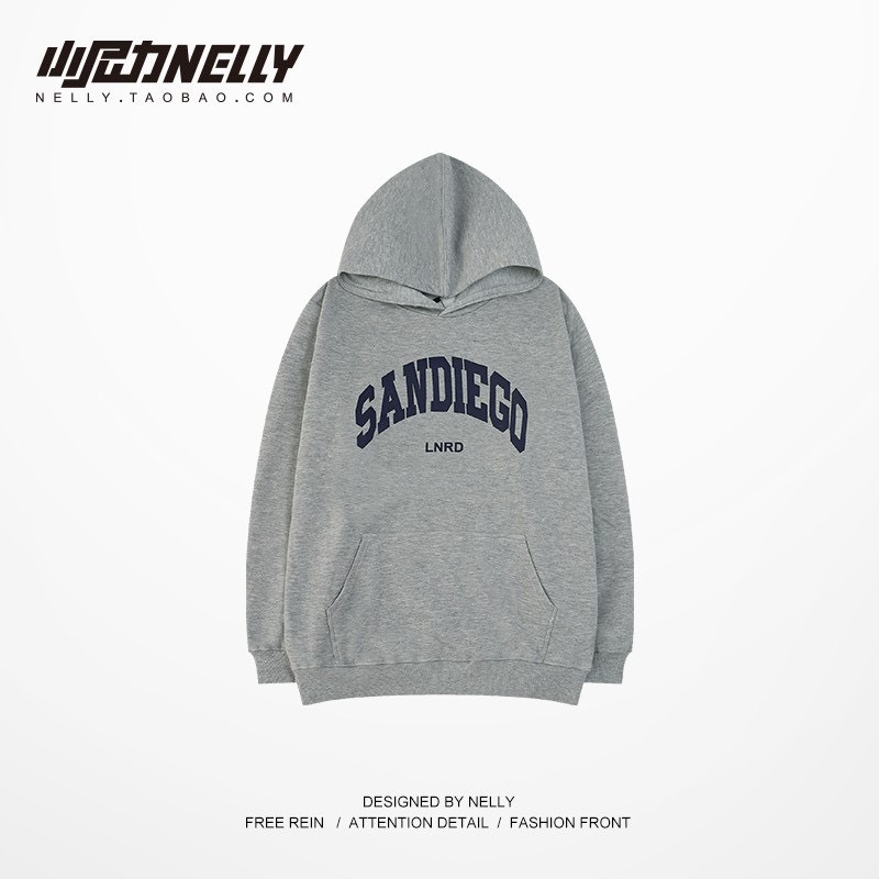 ÁO HOODIE CHUI IN CHỮ SANDIAGO CHẤT LIỆU NỈ BÔNG SIÊU DÀY MŨ RỘNG NAM NỮ