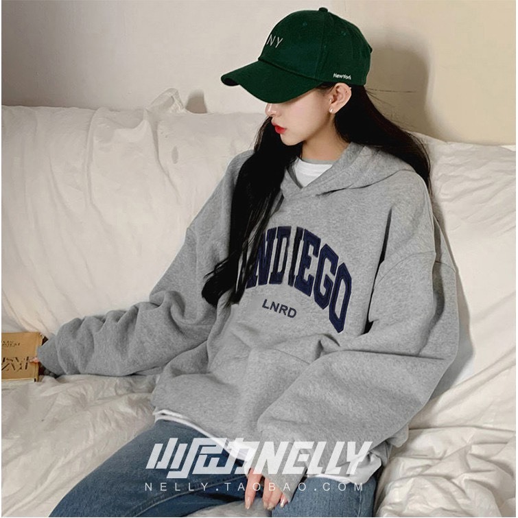 ÁO HOODIE CHUI IN CHỮ SANDIAGO CHẤT LIỆU NỈ BÔNG SIÊU DÀY MŨ RỘNG NAM NỮ