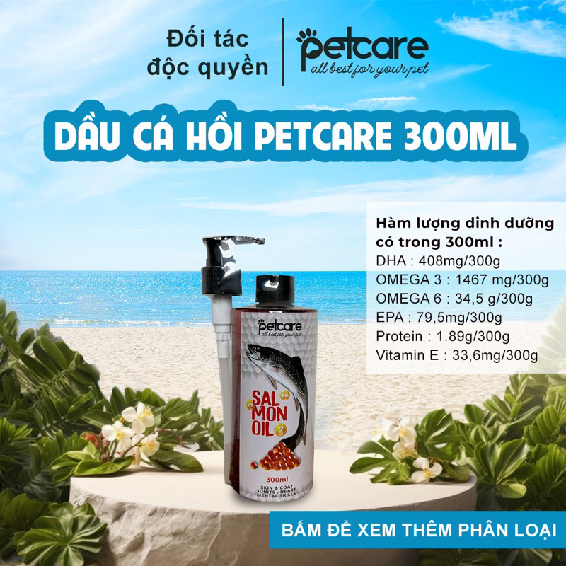 Dầu Cá Hồi PetCare 300ml