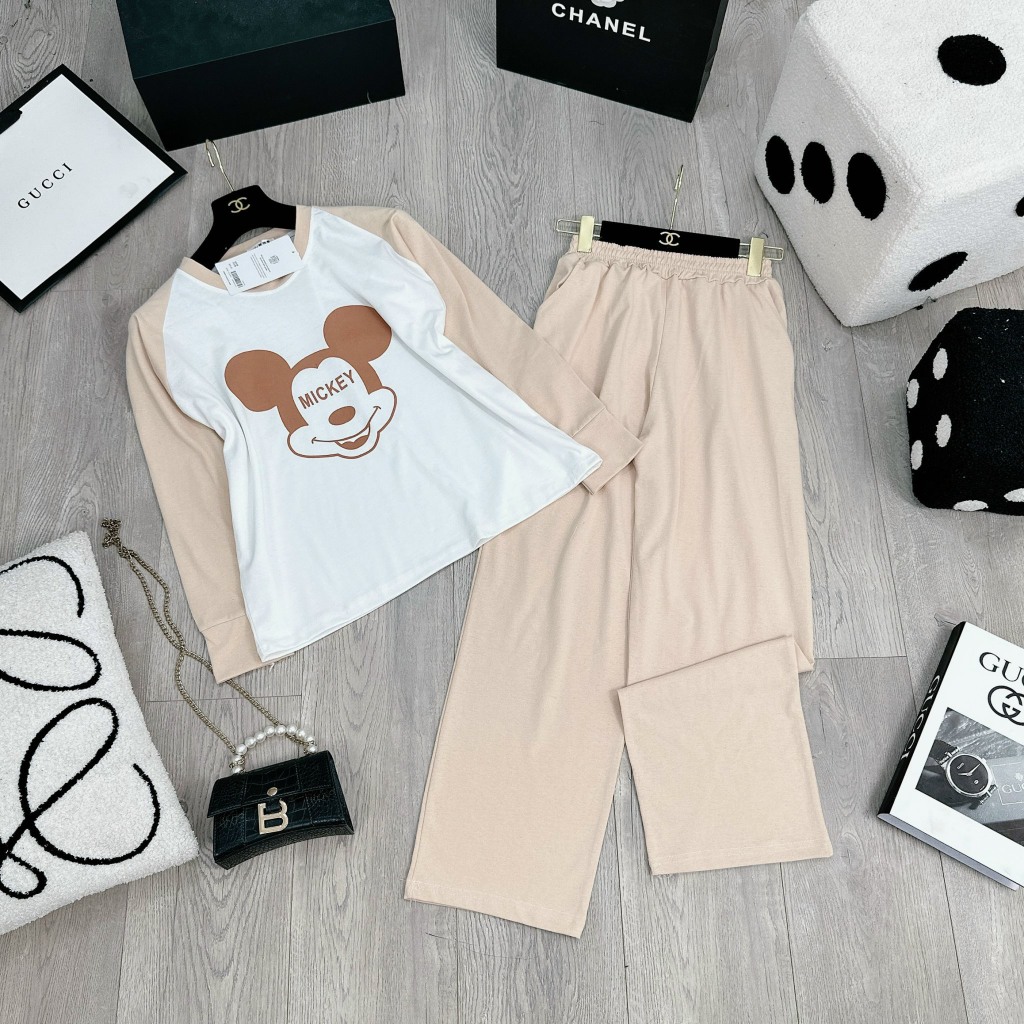 ❤️ Set micckey tay dài quần xuông dài