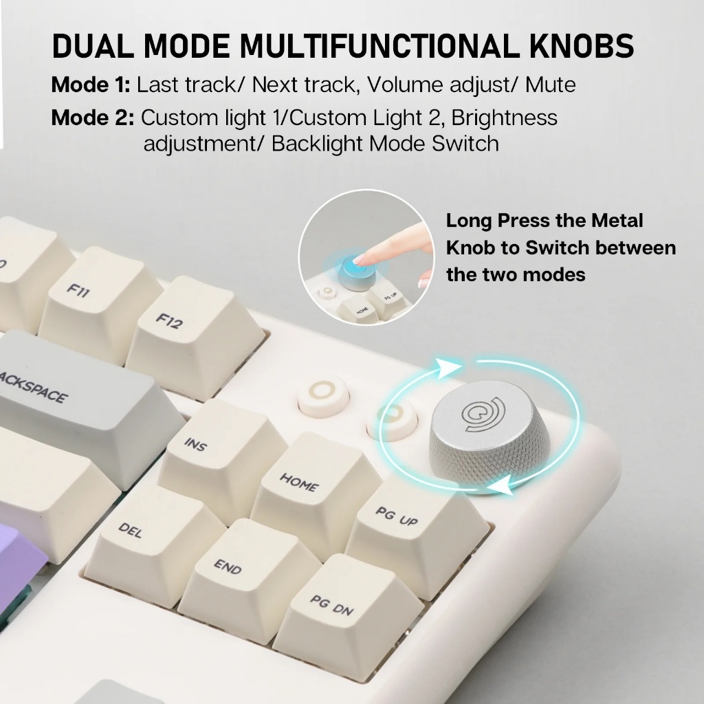 Bàn phím cơ Cidoo ABM084 Tri-mode