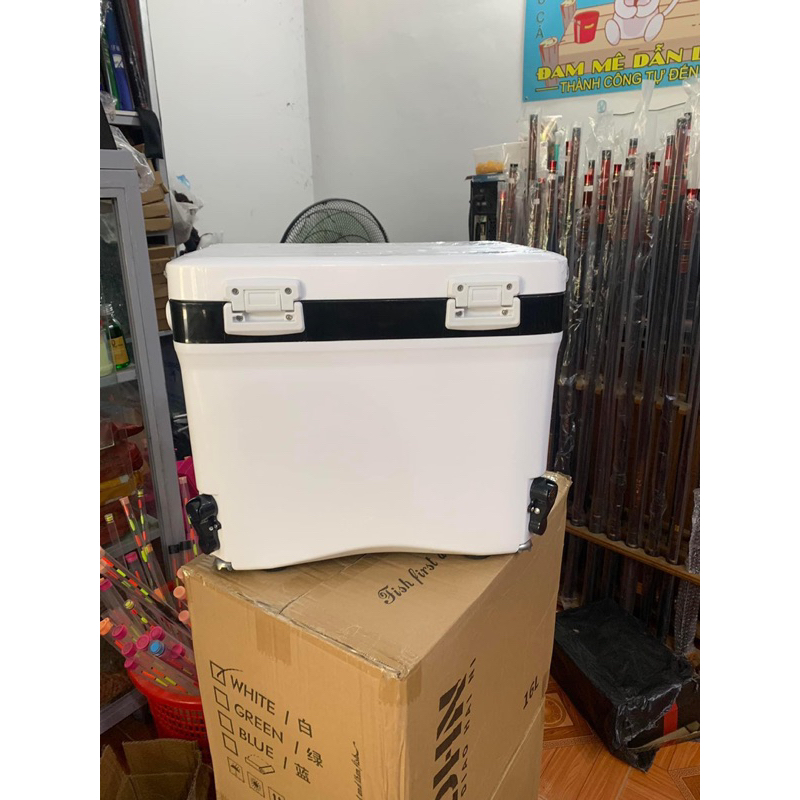 Thùng câu đài mini 16lit chân đia hình
