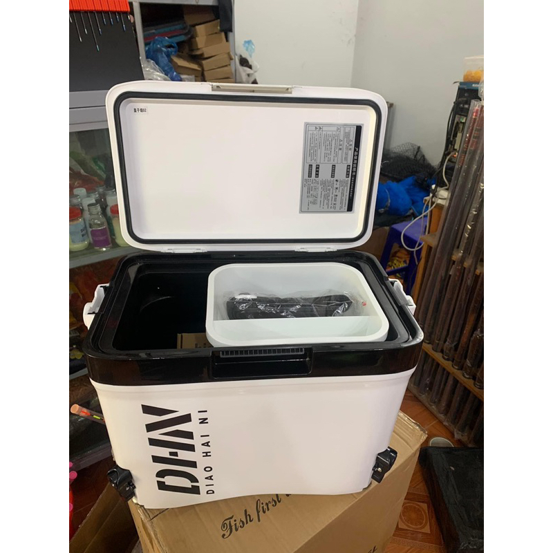 Thùng câu đài mini 16lit chân đia hình