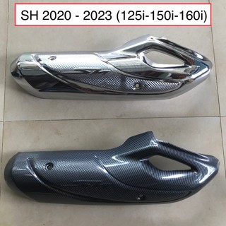 Ốp che pô xe SH 2020-2024 carbon, crom, hàng loại I