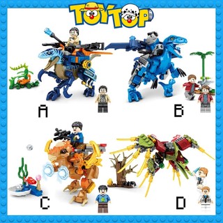 [Lẻ 1 con] Đồ chơi dino xếp hình robot lắp ráp khủng long robo chiến đấu với trang bị hiện đại SY1502