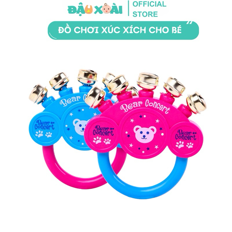 Xúc xắc cầm tay đồ chơi lục lạc cho bé có chuông tạo tiếng kêu Đậu Xoài Shop