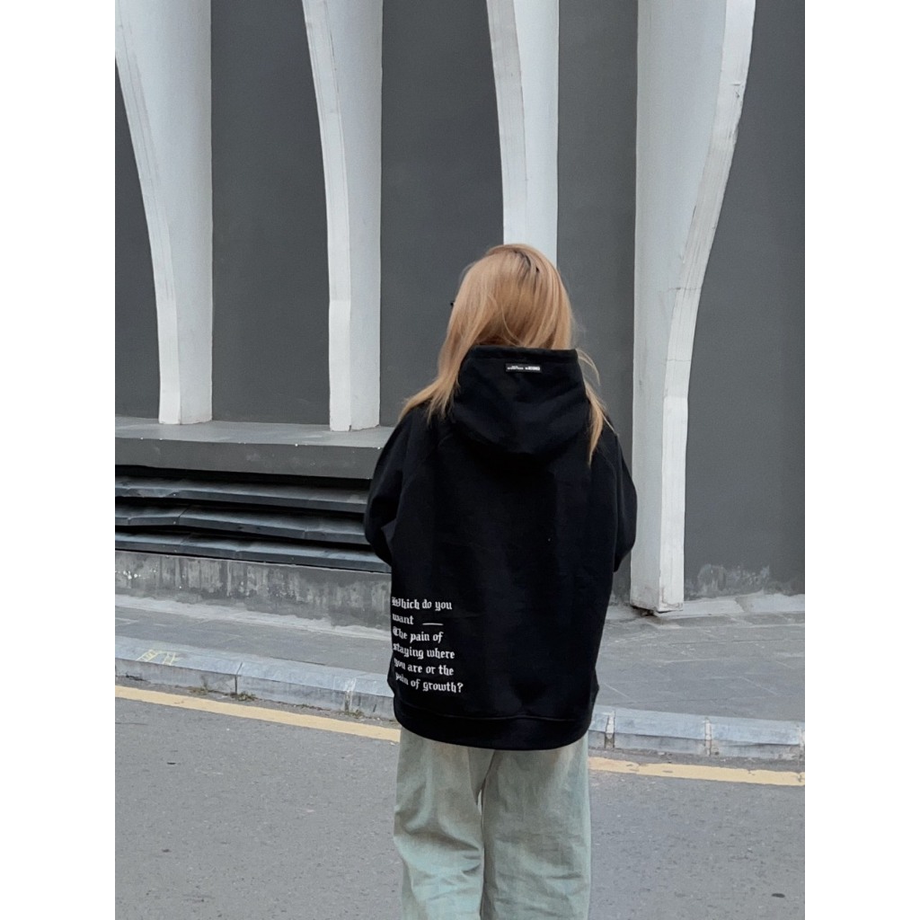 ÁO HOODIE ZIP IN CHỮ 2 MẶT, FORM RỘNG PHONG CÁCH HÀN QUỐC