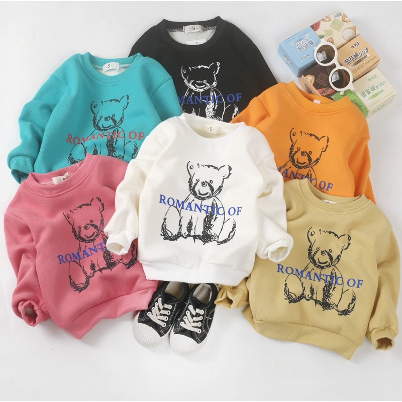 Đồ thu đông cho bé, áo nỉ lót lông hàng QC cho bé trai và bé gái size 8-18kg