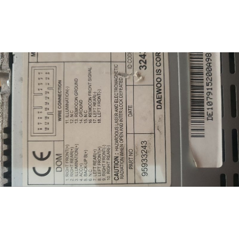 Máy phát nhạc liền Amply chevrolet SPACK. tính năng USB Aux cd radio.