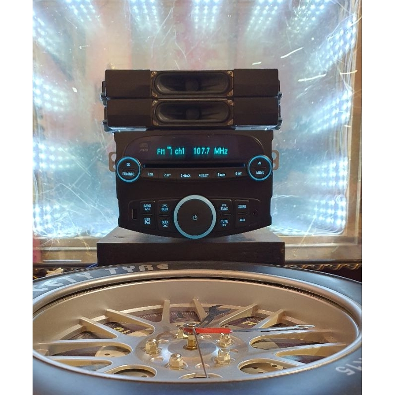 Máy phát nhạc liền Amply chevrolet SPACK. tính năng USB Aux cd radio.