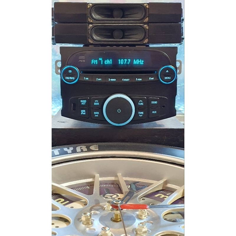 Máy phát nhạc liền Amply chevrolet SPACK. tính năng USB Aux cd radio.