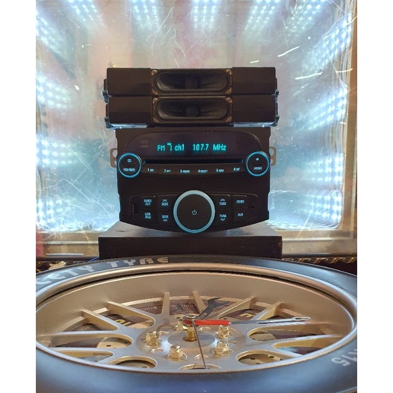 Máy phát nhạc liền Amply chevrolet SPACK. tính năng USB Aux cd radio.