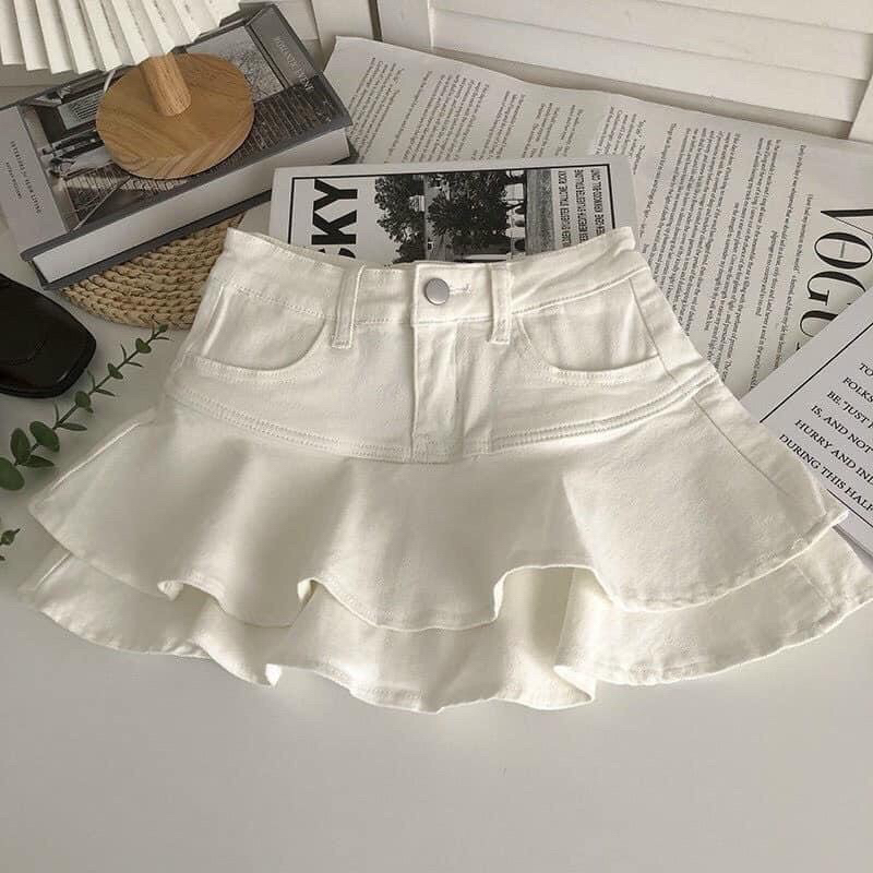 Chân váy kaki cho bé gái, chân váy 2 tầng size 8-30kg