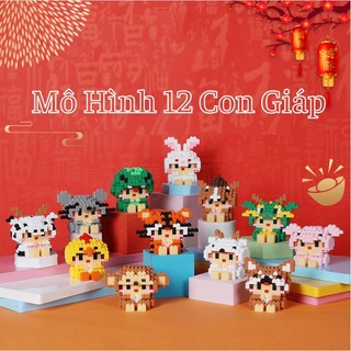 Bộ lắp ráp mô hình 12 con giáp giá rẻ, tặng kèm búa gõ