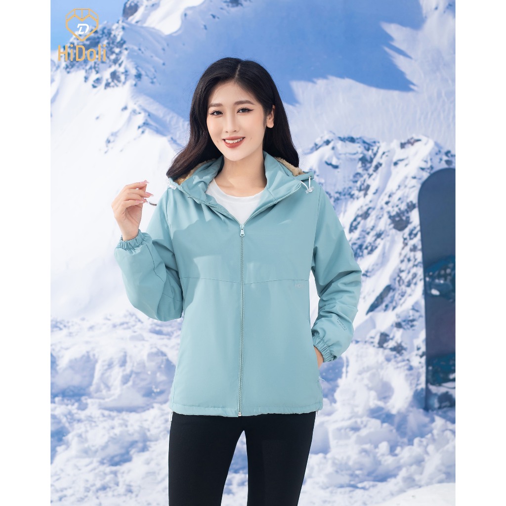 Áo Khoác Chống Nước Lót Lông Siêu Mềm Unim Store Có Mũ Tháo Rời - G16