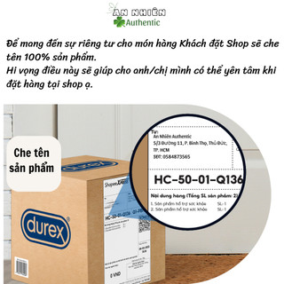 Bao cao su Durex Fetherlite siêu mỏng, size 52mm, 12 bao/hộp (che tên sản phẩm khi giao hàng)