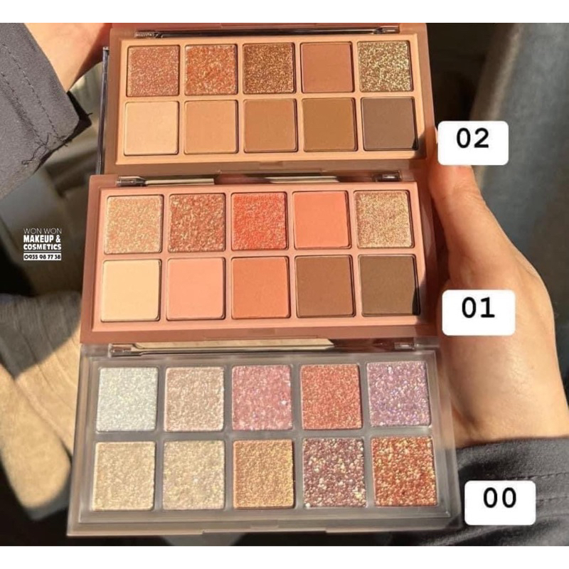 Bảng Phấn Mắt 10 Ô Siêu Lấp Lánh Romand Better Than Eye Palette