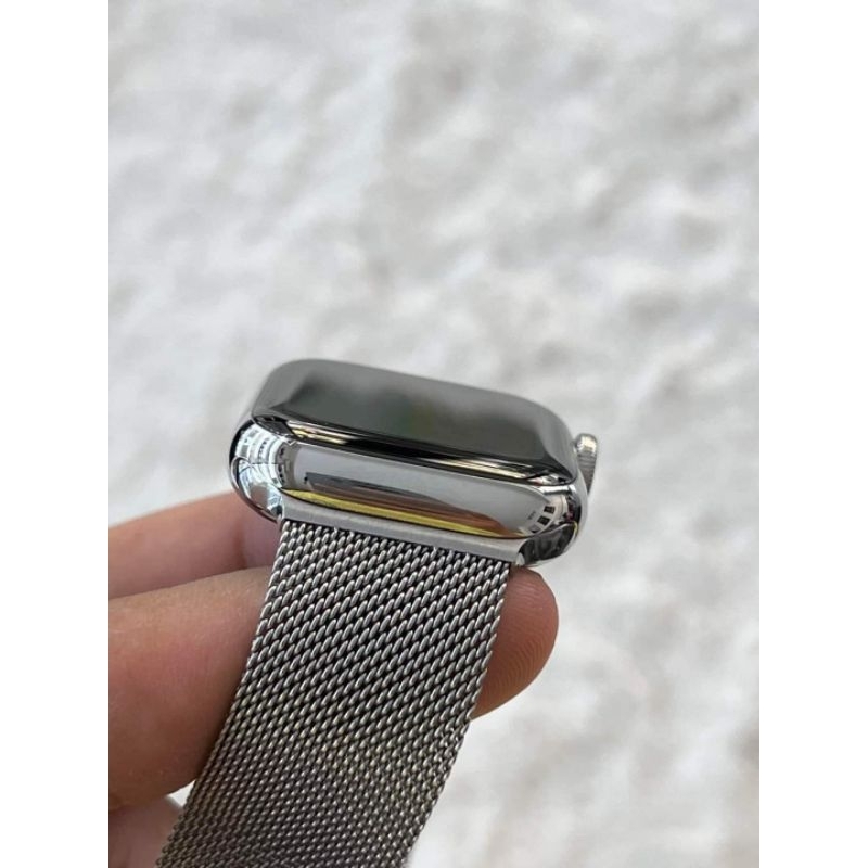 Đồng hồ thông mình bản thép viền thép bóng không gỉ tặng kèm dây thép + dây silicon