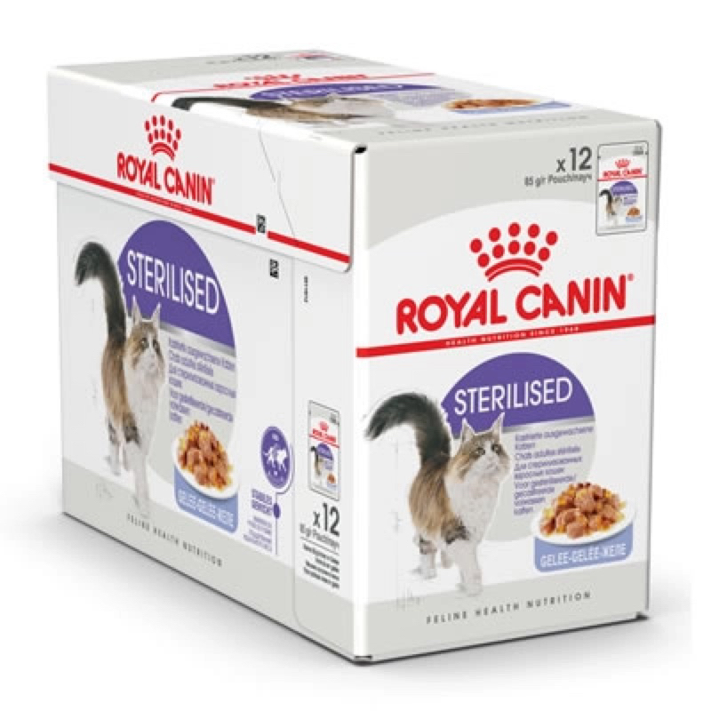 HỘP 12 GÓI PATE THỨC ĂN ƯỚT DÀNH CHO MÈO TRIỆT SẢN ROYAL CANIN STERILISED JELLY 85G