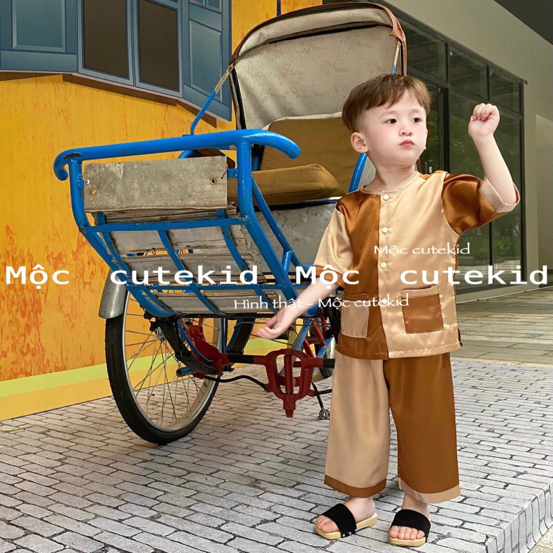 Bộ bà ba cho bé  - bộ quần áo cho bé đi chơi, set đồ đi chơi Lễ Hội cho bé