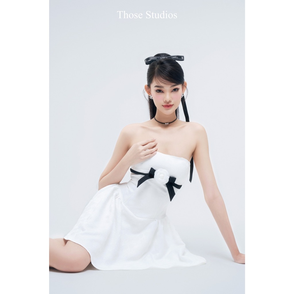 Đầm trắng cúp ngực ngắn xoè Those Studio quyến rũ, sang trọng Lealia Dress