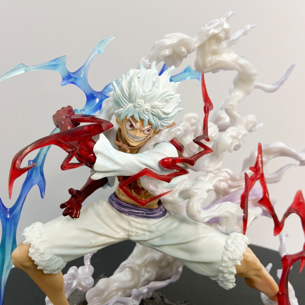 Mô hình Luffy gear 5, One Piece, chiến đấu ở đảo quỷ, cao 16cm