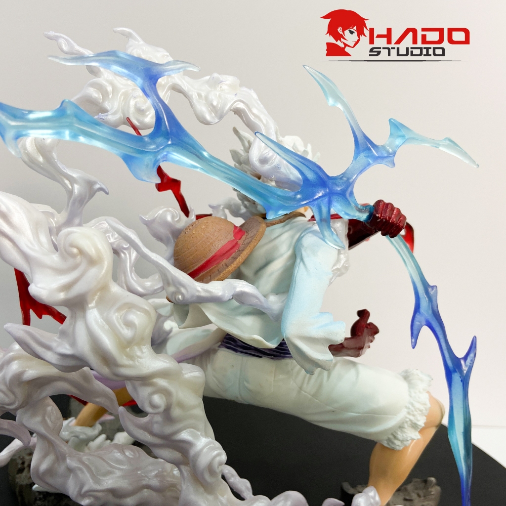 Mô hình Luffy gear 5, One Piece, chiến đấu ở đảo quỷ, cao 16cm