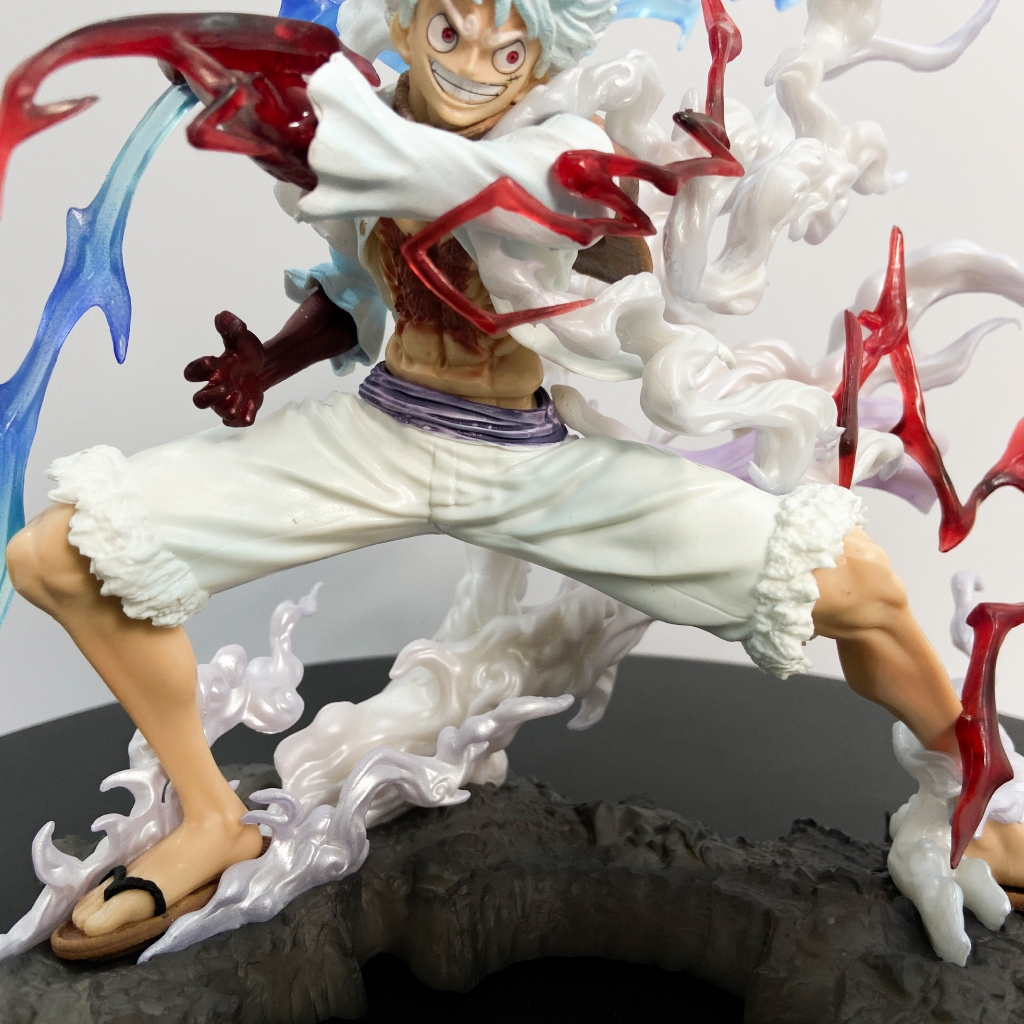 Mô hình Luffy gear 5, One Piece, chiến đấu ở đảo quỷ, cao 16cm