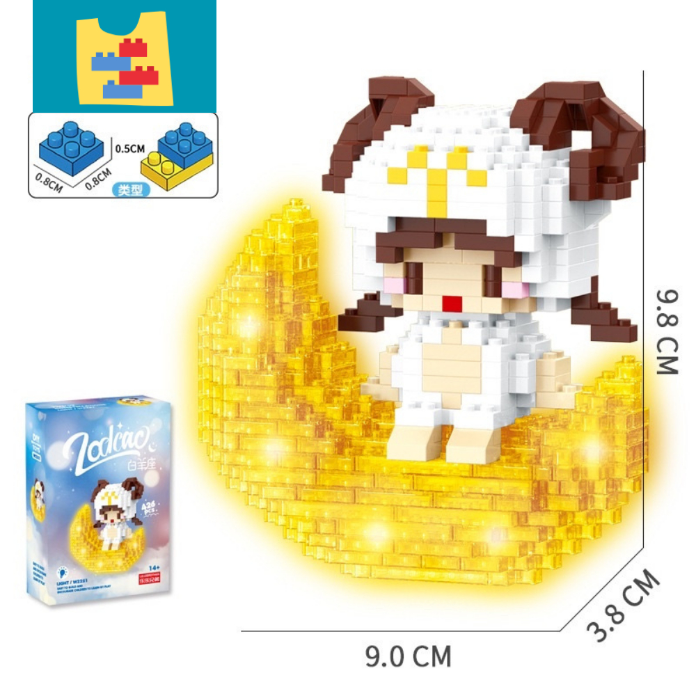 Đồ chơi Lắp ráp 12 cung hoàng đạo Phát Sáng - Đồ chơi lắp ráp phát sáng 3D