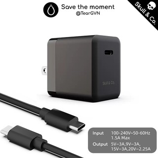 Bộ sạc nhanh GaN2 45W và cáp sạc Skull & Co cho Nintendo Switch / Steam Deck & OLED / Laptop / Smartphone